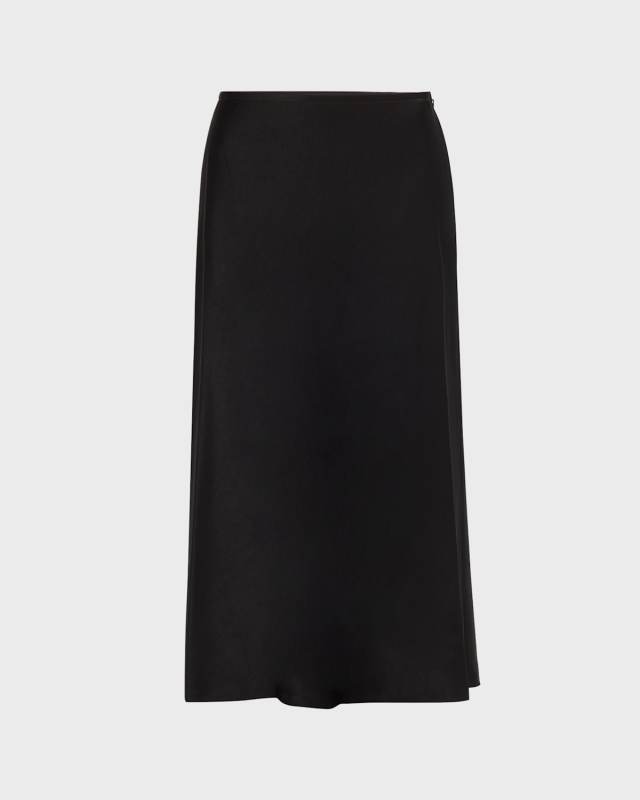 Sachi Straight Satin Back Crepe Maxi Skirt